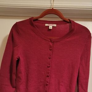 Banana Republic Light Maroon Button Front Cardigan Sweater  Size S